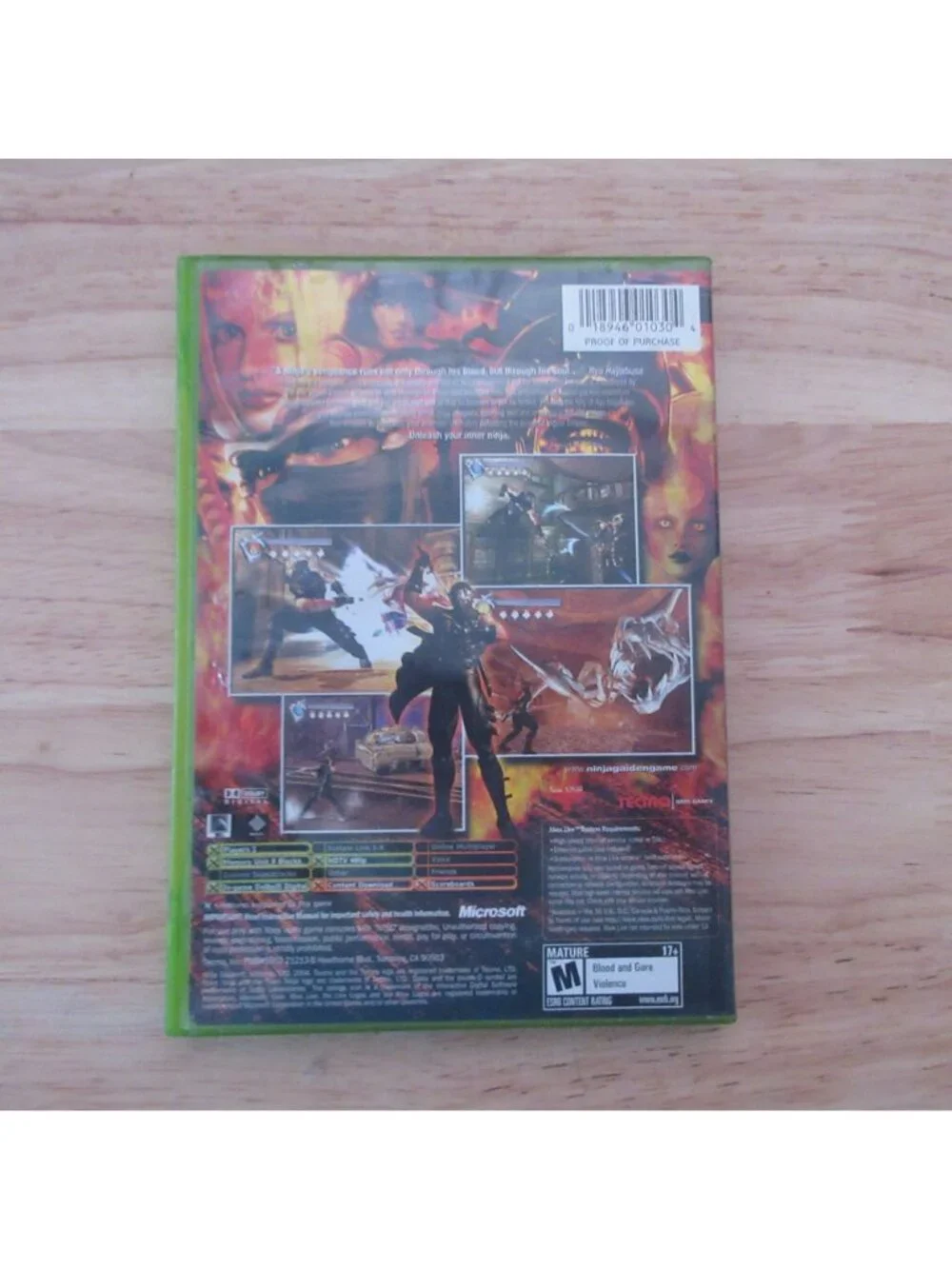 Ninja Gaiden (Microsoft Xbox Original, 2004) with Manual